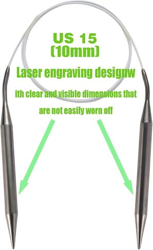 طقم ابرة حياكة دائرية 40 بوصة طقم معدن دائري مقاس 11 in Kuwait
