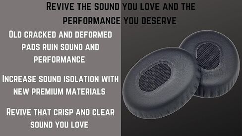 وسائد أذن QC3/وسادات أذن على الأذن ووسادة عصابة رأس V2 QC3/وسادة عصابة رأس على الأذن متوافقة مع سماعات Bose QuietComfort 3 (QC3) وBose On-Ear (OE) (أسود). in Saudi Arabia