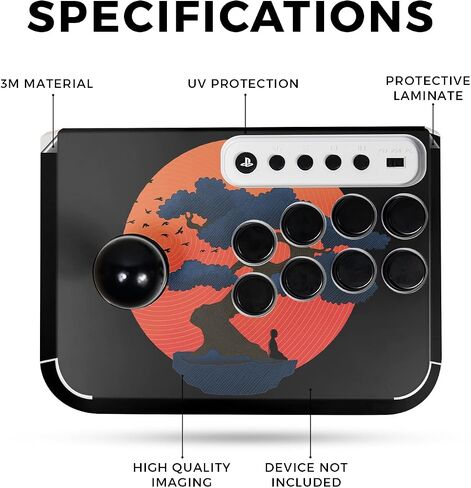 غلاف ألعاب متوافق مع Hori Fighting Stick Mini (PS5، PS4، PC) - التأمل - غطاء لاصق واقٍ من الفينيل 3M ممتاز - سهل الاستخدام | صُنع في الولايات المتحدة الأمريكية بواسطة MightySkins in Saudi Arabia