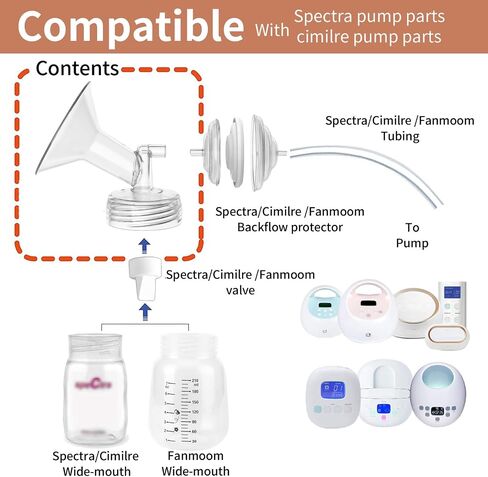 غشاء سيليكون بديل لصمامات منقار البط من Fanmoom متوافق مع ملحقات Spectra S1 Spectra S2 Spectra 9 Plus، تحل صمامات Spectra محل أجزاء مضخة Spectra غير الأصلية (6 قيراط أبيض) in Saudi Arabia