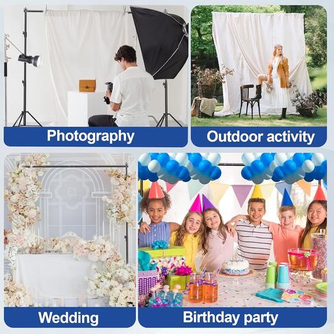 12 x 10ft Photo Video Studio Heavy Duty Backdrop Stand, Adjustable Photography Background Support Systemt Kit with Shock-Proof Spring, 2 Sandbags, Carrying Bag, 6 Clamps in Saudi Arabia