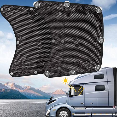 مظلة شمسية للنافذة الجانبية لشبه شاحنة تناسب مخصصًا لشاحنة Freightliner فولفو Vnl International Trucks Rv ملحقات نصف شاحنة، حماية داخلية من الأشعة فوق البنفسجية، ملحقات شبه شاحنة، ظل نافذة الشاحنة الداخلية in Kuwait