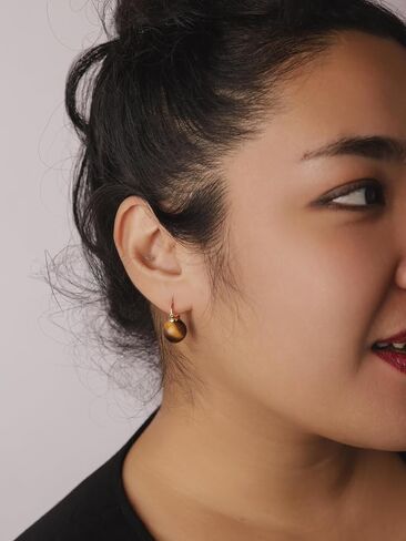 Sacina Boho Hippie Tiger Eye Crystal Hoop Earrings, Teardrop Earrings, Brown Earrings, Boho Earrings, Summer Earrings, Christmas Jewelry Gift For Women in Saudi Arabia