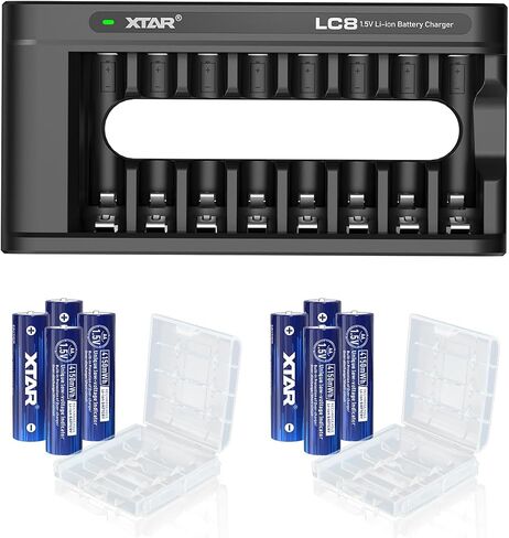 بطاريات XTAR aa بطارية 1.5 فولت 4150 ميجاوات في الساعة (LC8 + 8 قطع 1.5 فولت AA 4150 ميجاوات في الساعة) in Kuwait