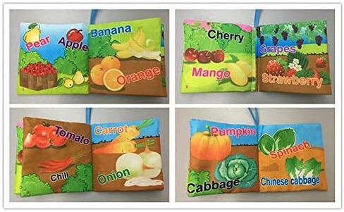 كتب قماشية ناعمة للأطفال، كتب أطفال من القماش الآمن، مجموعة كتب أطفال مكونة من 3 قطع in Kuwait