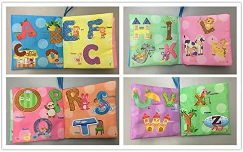كتب قماشية ناعمة للأطفال، كتب أطفال من القماش الآمن، مجموعة كتب أطفال مكونة من 3 قطع in Kuwait