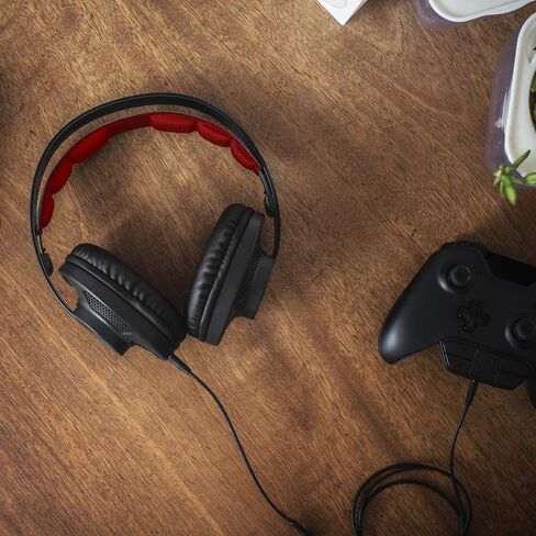 Koss GMR540-A-ISO Over-Ear Closed-Back Gaming Headphones, Volume Control + Mute Switch, Detachable Boom Microphone, Ultra Lightweight and Durable Design, Black and Red in Kuwait
