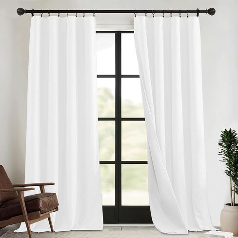 RYB HOME Soundproof Curtains for Bedroom, PM2.5 Particle Filter 100% Blackout Energy Saving Small Window Curtains for Baby Nursery Living Room Home Office, Navy Blue, W 42 x L 63 inches, 2 Pcs in Saudi Arabia