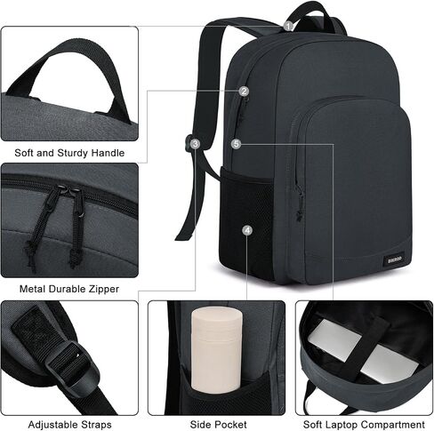 BIKROD Backpack for School Teen Boys and Girls, Lightweight Casual Soft Backpacks for Men and Women, Large Kids Bookbag, Daily-use Backpack with USB Charging Port Fits 15.6 Inch Notebook in Saudi Arabia