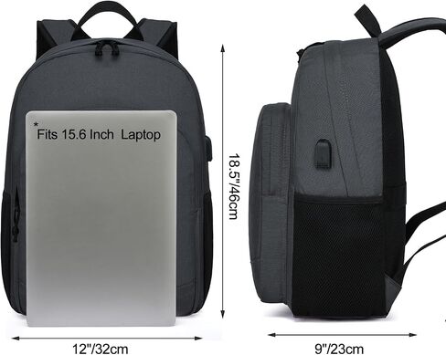 BIKROD Backpack for School Teen Boys and Girls, Lightweight Casual Soft Backpacks for Men and Women, Large Kids Bookbag, Daily-use Backpack with USB Charging Port Fits 15.6 Inch Notebook in Saudi Arabia