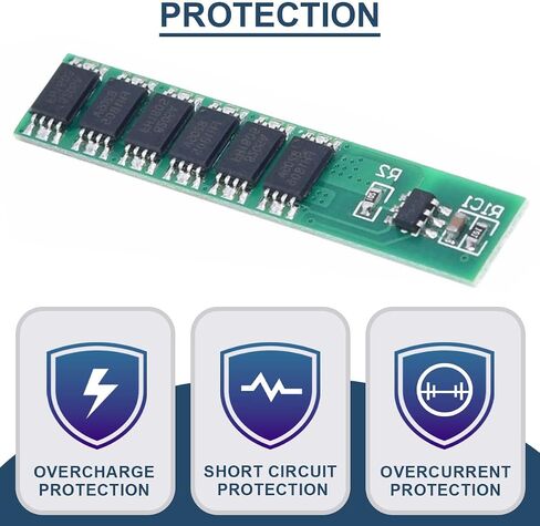 10 Pcs 1S 3.7V 3A Lithium Battery Protection Board BMS PCB Protection Board 18650 Charger Module for Li-ion Lithium Battery with Nickel Strip in Saudi Arabia