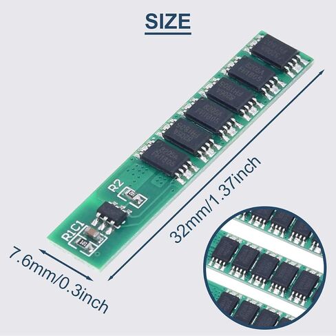 10 Pcs 1S 3.7V 3A Lithium Battery Protection Board BMS PCB Protection Board 18650 Charger Module for Li-ion Lithium Battery with Nickel Strip in Saudi Arabia
