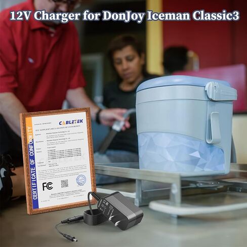 شاحن 12 فولت لجهاز DonJoy Iceman Classic3 Classic 3 11-1423 محول تيار متردد لنظام العلاج البارد لـ REF 25-4041 SIL SSA-120100US سلك إمداد الطاقة in Kuwait