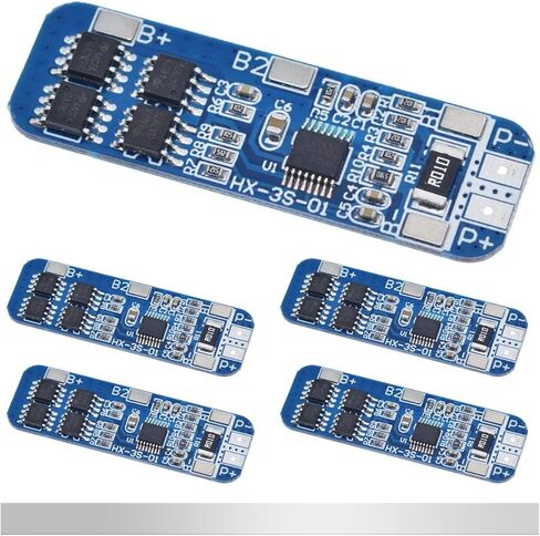 10 Pcs 1S 3.7V 3A Lithium Battery Protection Board BMS PCB Protection Board 18650 Charger Module for Li-ion Lithium Battery with Nickel Strip in Kuwait