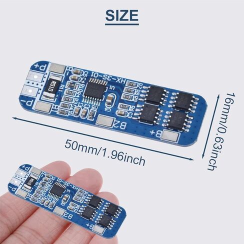 10 Pcs 1S 3.7V 3A Lithium Battery Protection Board BMS PCB Protection Board 18650 Charger Module for Li-ion Lithium Battery with Nickel Strip in Kuwait