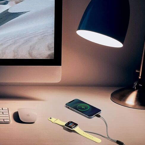 شاحن USB-C مطور لساعة Apple، [معتمد من MFi] كابل شاحن 2 في 1 iPhone وساعة مغناطيسية بطول 3.3 قدم مع شاحن حائط USB سريع 20 وات لسلسلة i-Watch SE/9/8/7/6/5/4 /3/2/1، آيفون 14/13/12/11 in Saudi Arabia