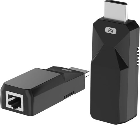 موسع PWAYTEK HDMI، ينقل إشارات الصوت والفيديو بدون فقدان حتى 165 قدمًا مع كابل إيثرنت 1080P Cat5e/6. in Kuwait