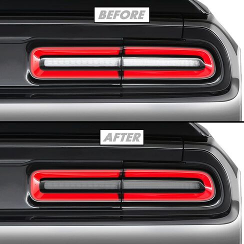SlickMod PreCut Vinyl Smoke Tint for 2015-2022 Dodge Challenger Taillight (1. Taillight, 20% Dark Smoke) in Saudi Arabia