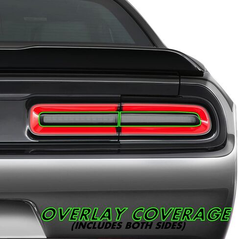 SlickMod PreCut Vinyl Smoke Tint for 2015-2022 Dodge Challenger Taillight (1. Taillight, 20% Dark Smoke) in Saudi Arabia