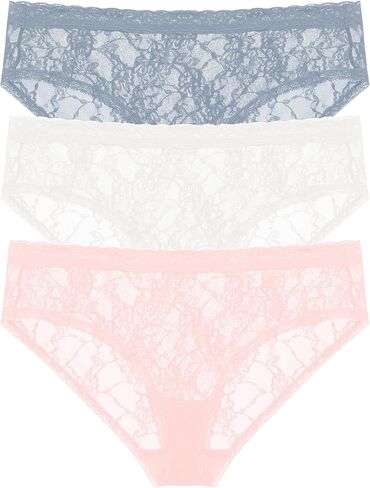 Natori Women's Bliss Allure One Size Lace Girl Brief 3-Pack in Saudi Arabia