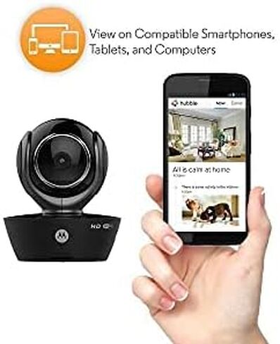 FOCUS WiFi Video Camera, Wireless, Remote Pan, Tilt & Zoom - Home Security Surveillance with Sound, Motion Detection & Temperature Notifications, Two-Way Talk Remote HD Video with Night Vision (Black) in Saudi Arabia