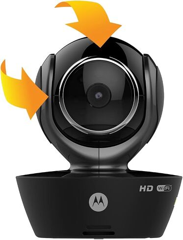 FOCUS WiFi Video Camera, Wireless, Remote Pan, Tilt & Zoom - Home Security Surveillance with Sound, Motion Detection & Temperature Notifications, Two-Way Talk Remote HD Video with Night Vision (Black) in Saudi Arabia