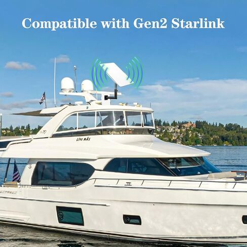 NICENICY Starlink Mount، مجموعة تركيب Starlink مع محول تركيب Starlink، متوافق مع Starlink V2، حامل السقف لمجموعة Starlink Internet Kit (GEN 2) in Kuwait