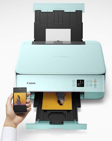 Canon TS5320 طابعة لاسلكية الكل في واحد، ماسح ضوئي، ناسخة مع AirPrint، أسود، جاهز للتجديد من Amazon Dash in Kuwait