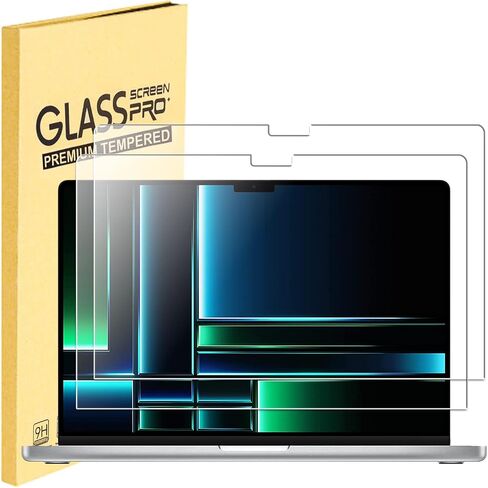 2 PACK Tempered Glass Screen Protector Compatible with MacBook Pro 16 inch (2024 2023 2022) M3 /M3 Pro /M3 Max /M2 Pro /M2 Max /M1 Pro /M1 Max Model A2485 A2780, 9H Hardness, Bubble Free, HD Clear in Saudi Arabia