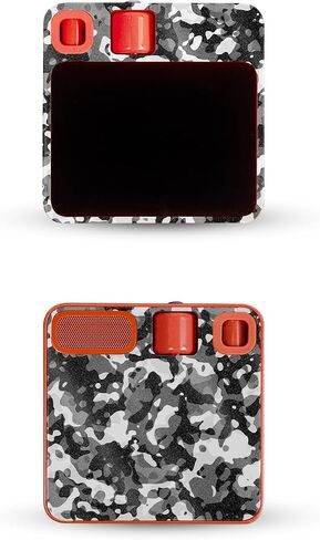 Glossy Glitter Skin Compatible with Rabbit r1 - Black Modern Camo - Premium 3M Vinyl Protective Wrap Decal Cover - Easy to Apply | Crafted in The USA by MightySkins in Saudi Arabia