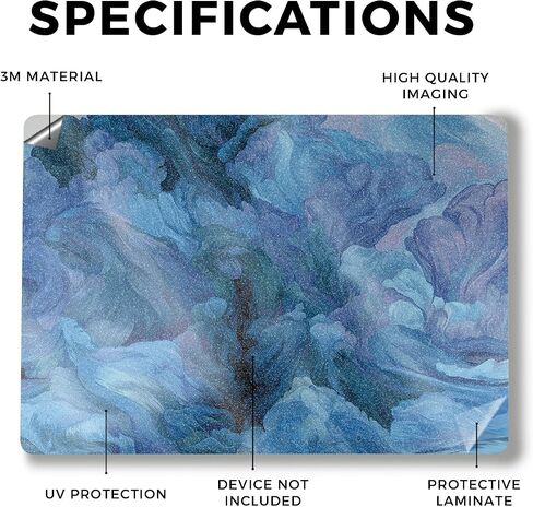 Glossy Glitter Laptop Skin Compatible with Surface Laptop 7 15" (2024) - Typhoon - Premium 3M Vinyl Protective Wrap Decal Cover - Easy to Apply | Crafted in The USA by MightySkins in Kuwait