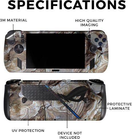 Skin Compatible with Asus ROG Ally X - Triangle Stripes - Premium 3M Vinyl Protective Wrap Decal Cover - Easy to Apply | Crafted in The USA by MightySkins in Saudi Arabia