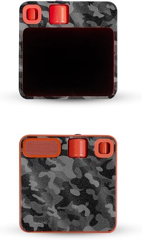 Glossy Glitter Skin Compatible with Rabbit r1 - Black Modern Camo - Premium 3M Vinyl Protective Wrap Decal Cover - Easy to Apply | Crafted in The USA by MightySkins in Saudi Arabia