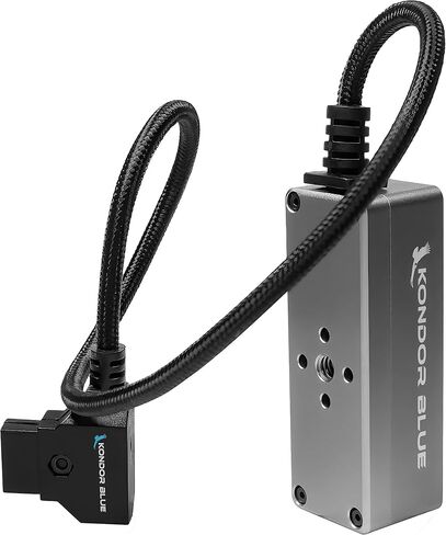 KONDOR BLUE 12 فولت منظم D-Tap P-Tap Metal Hub 4 Way Port Power Tap Splitter لطاقة التصوير السينمائي | الفولتميتر | خيط تثبيت 1/4 بوصة in Saudi Arabia