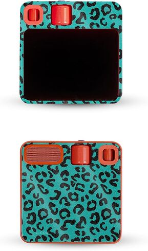 Glossy Glitter Skin Compatible with Rabbit r1 - Teal Splatter - Premium 3M Vinyl Protective Wrap Decal Cover - Easy to Apply | Crafted in The USA by MightySkins in Saudi Arabia