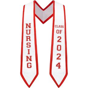 Vansolinne 2024 Nurse Graduation Stole Class of 2024 Nursing School Graduate Sash Nurse RN Graduation Gift Idea in Kuwait