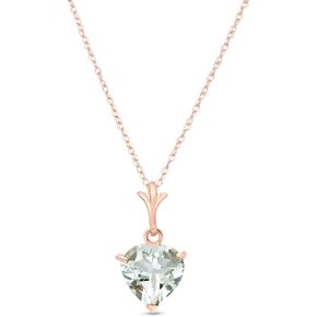14k Solid YELLOW ROSE WHITE Gold Pendant Necklace Brilliant Cut Heart Shaped Genuine Gemstone Grade AA/AAA NATURAL 14-24inch
