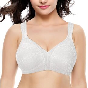 GARMERA Women's Minimizer Bra Wirefree Full Coverage Plus Size Non Padded Comfort Bras