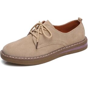 Veroders Women's Wingtip Brogue Dress Oxfords Shoes Platform Lace-Up Square Toe Oxfords Business Classic Formal School
