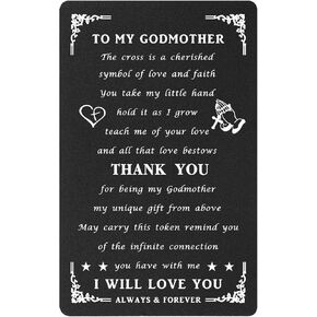 Levole Godmother Gifts - Godmother Wallet Card, Thank You for Being My Godmother Gift, Best Godmother Gifts for Mother's Day, Birthday, Christmas, Valentines
