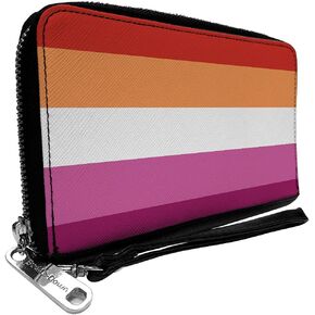 Buckle-Down Women's PU Zip Around Wallet Rectangle-Pride, 7.5"x4.5"