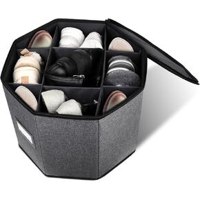 Shoe Storage Box,Shoe Bags for Travel,Fits 8 Pairs,Foldable Shoe Organizer for Closet,Portable Luggage Travel Shoe Organizer