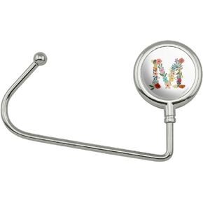 GRAPHICS & MORE Letter M Floral Monogram Initial Purse Bag Hanger Holder Hook