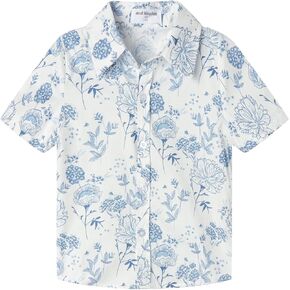 Mud Kingdom Little Boys Summer Shirt Fashion Letter Graffiti