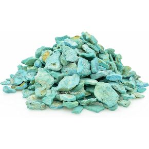Genuine Pure Natural American Blue Turquoise Rough Stone for Inlay and Jewelry Design (4 Ounce)