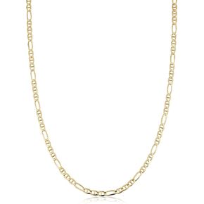 Solid 14k Yellow Gold 3.1 mm Ficonucci Link Chain Necklace for Men and Women (18, 20 or 24 inch)