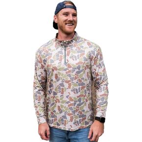 Burlebo Men's Long Sleeve Performance Quarter Zip Sweatshirt