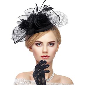Fascinator Kentucky Derby Hats - 1920s 50s Tea Party Headwear for Women Ladies