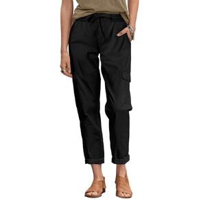 Dokotoo Womens Cargo Pants Fit High Waist Casual 4 Pocketed 2023 Hiking Outdoor Pants S-XL