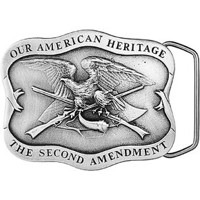 Indiana Metal Craft Men's America's 2nd Amendment Belt Buckle Belts